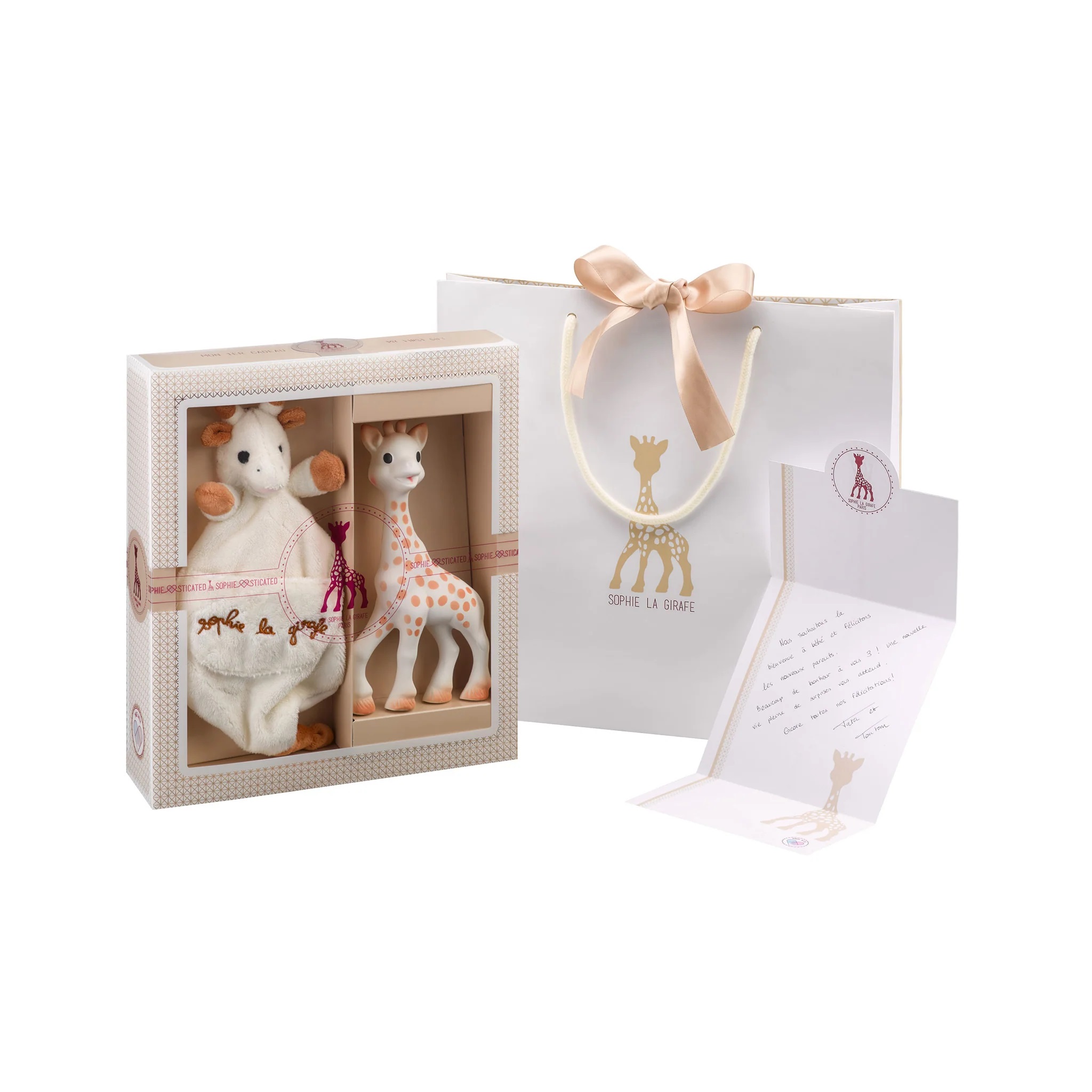 Tenderness creation - composition 1 (Sophie la girafe + Comforter with pacifier