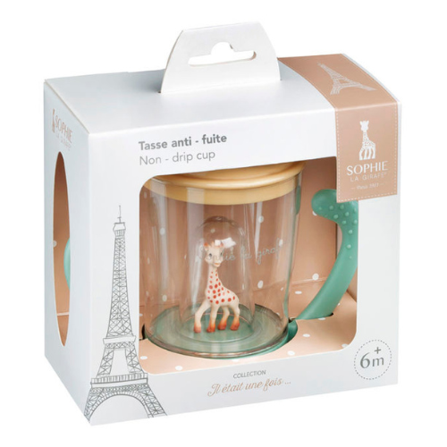 Non-spill cup mascotte Sophie la girafe (BPA free) - Pastel version