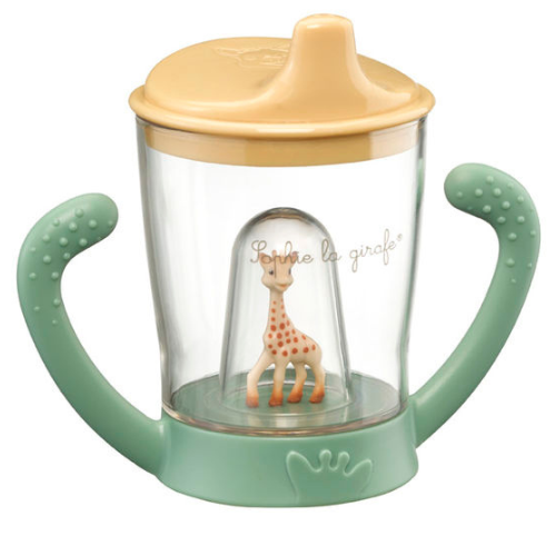 Non-spill cup mascotte Sophie la girafe (BPA free) - Pastel version