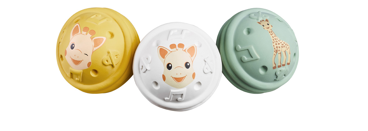 3 musical balls Sophie la girafe