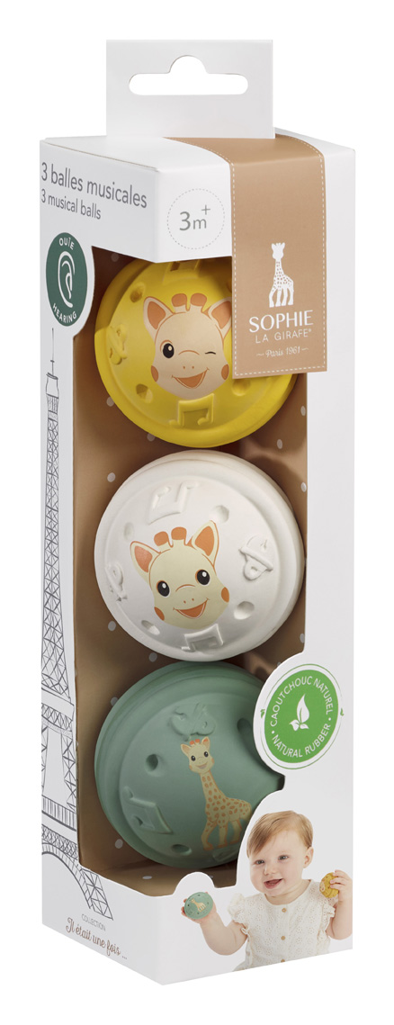 3 musical balls Sophie la girafe