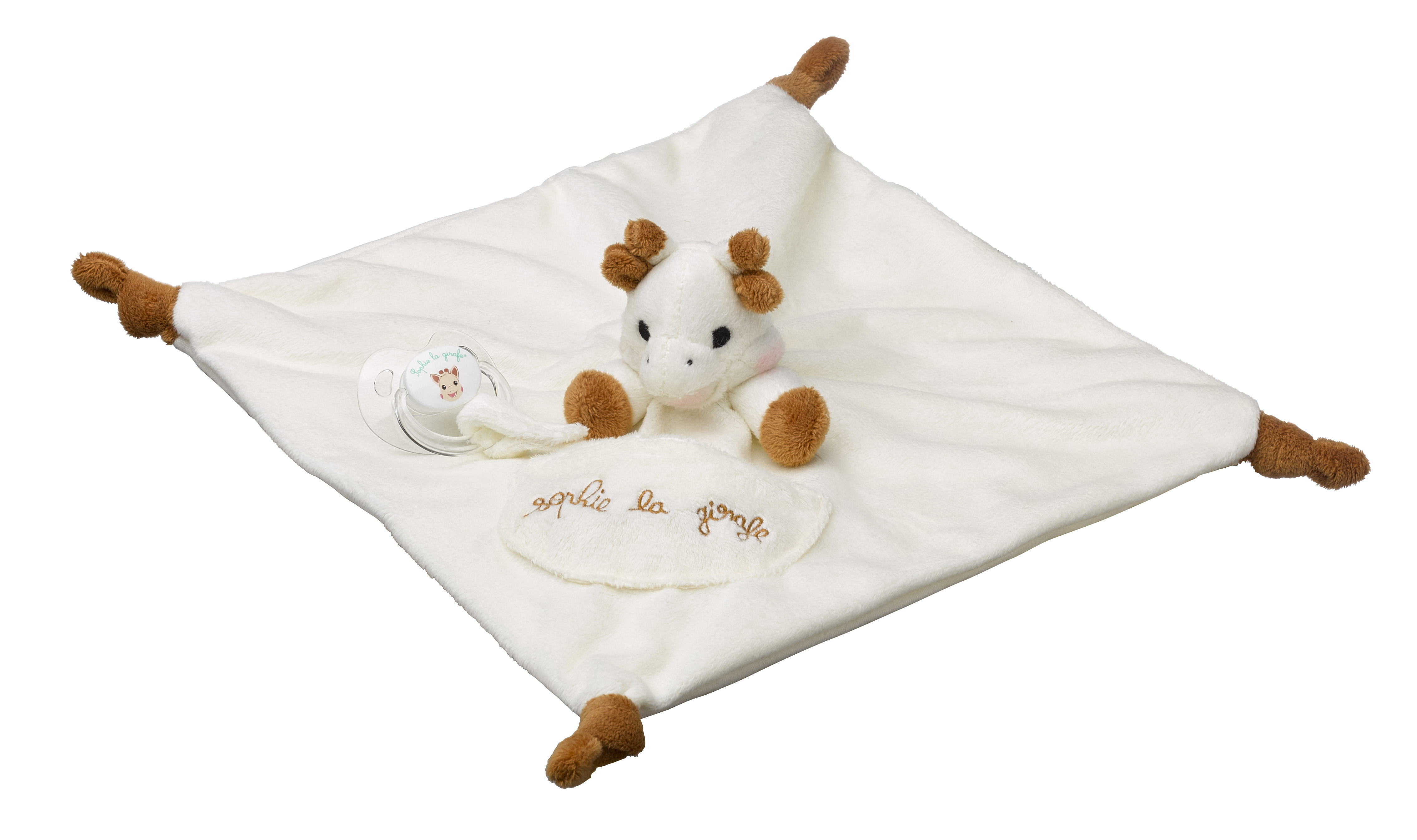 Comforter with pacifier holder Sophie la girafe