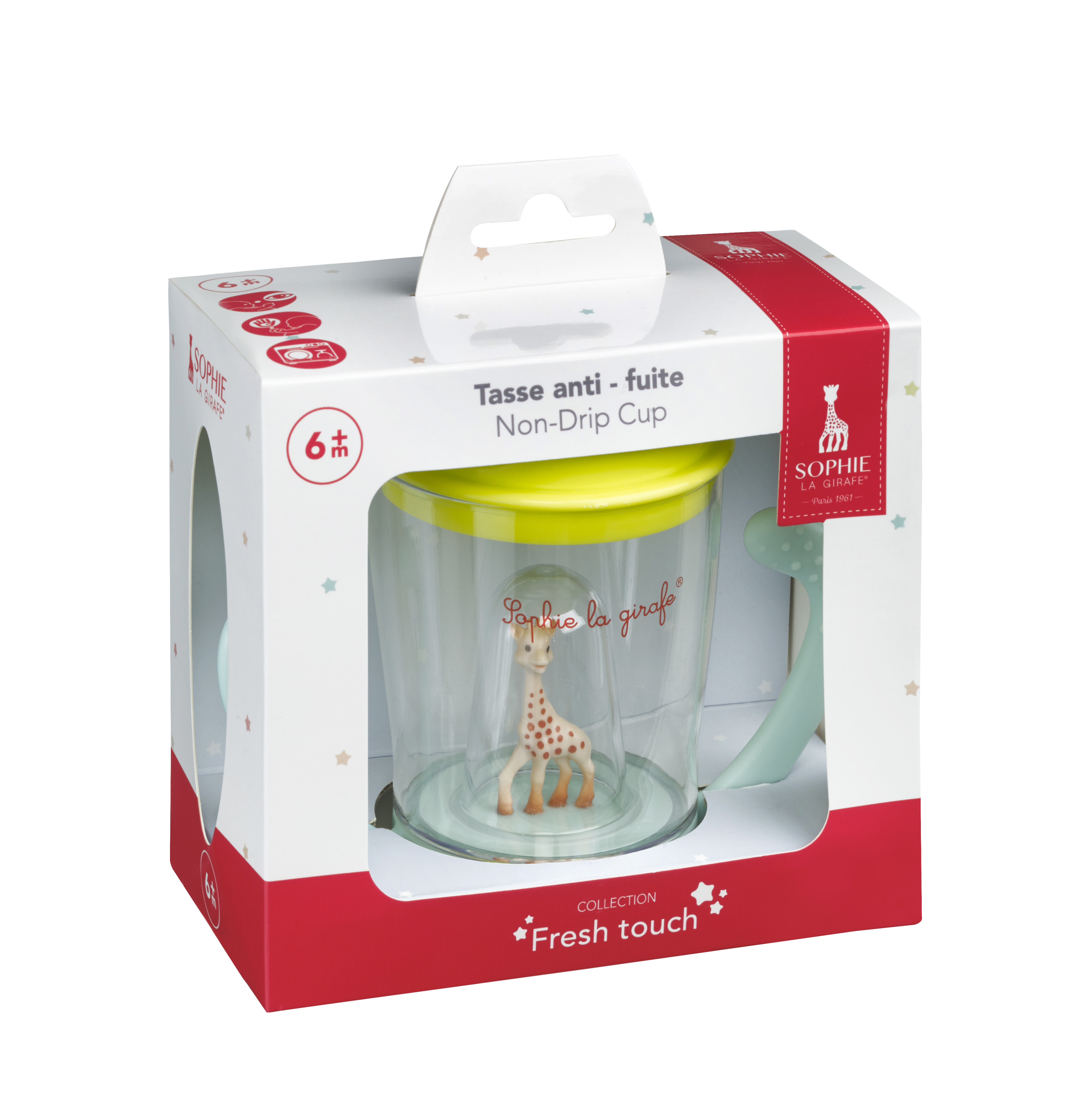 Non-spill cup mascotte  Sophie la girafe (BPA free)