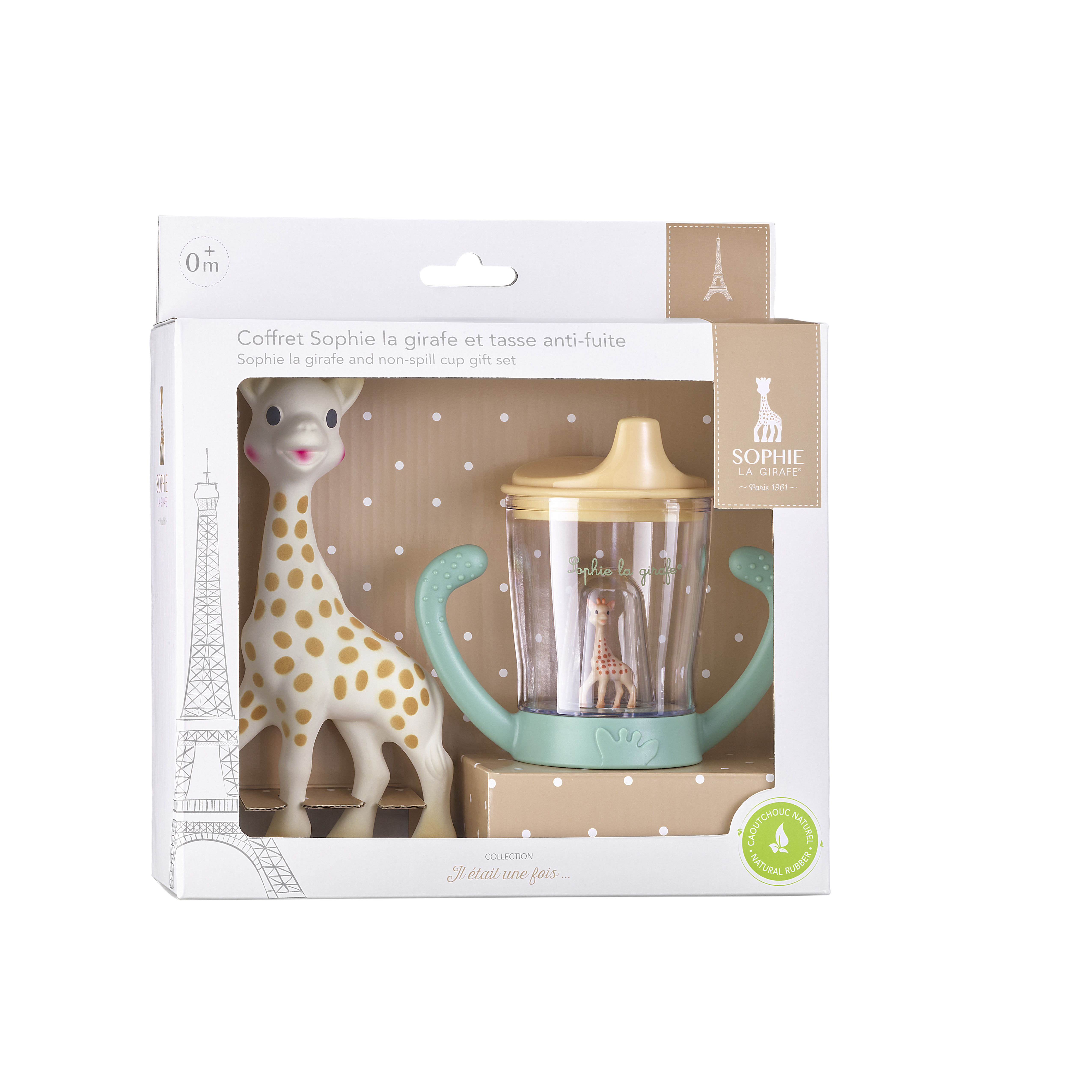 Sophie la girafe and non-drip cup