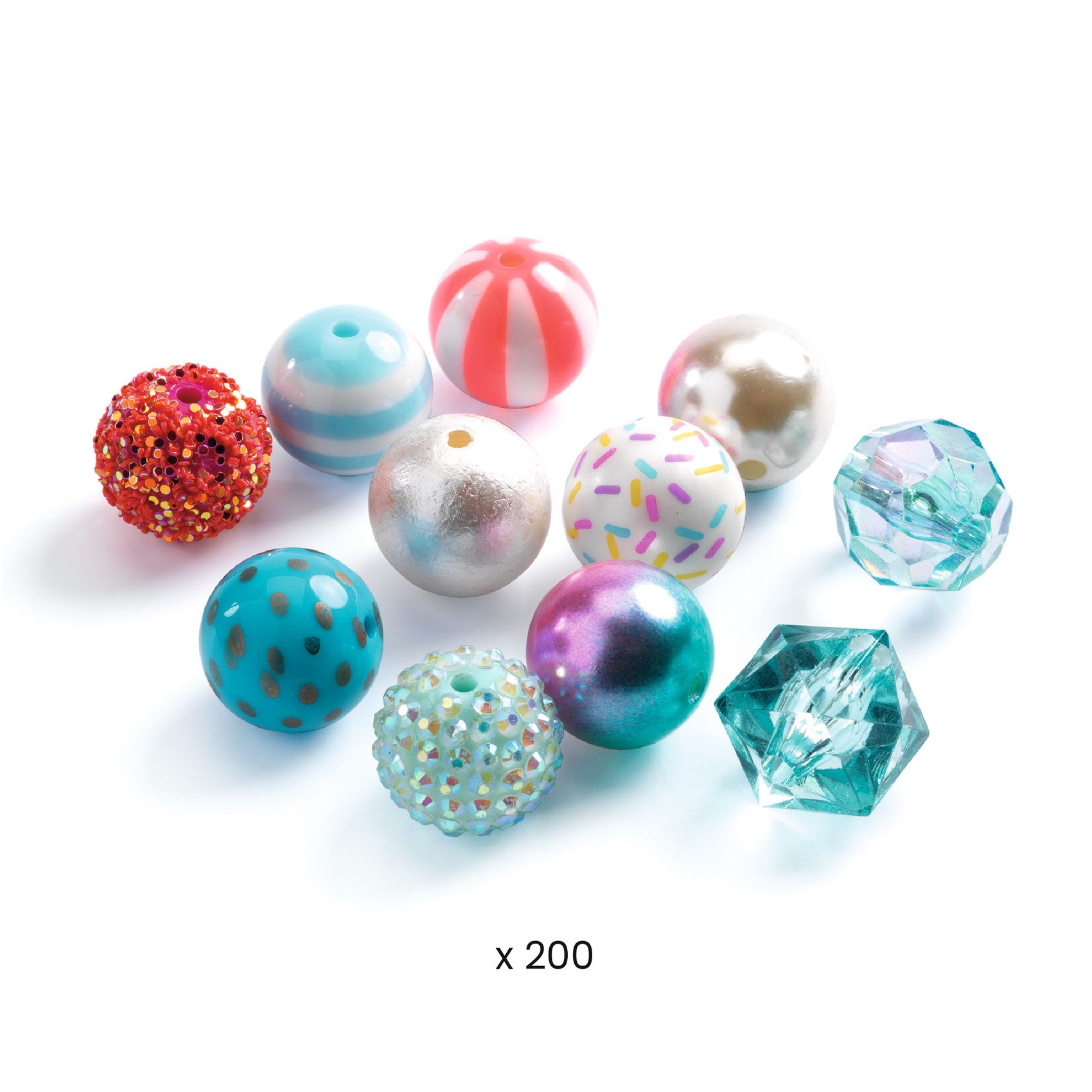 Bubble beads. Silver