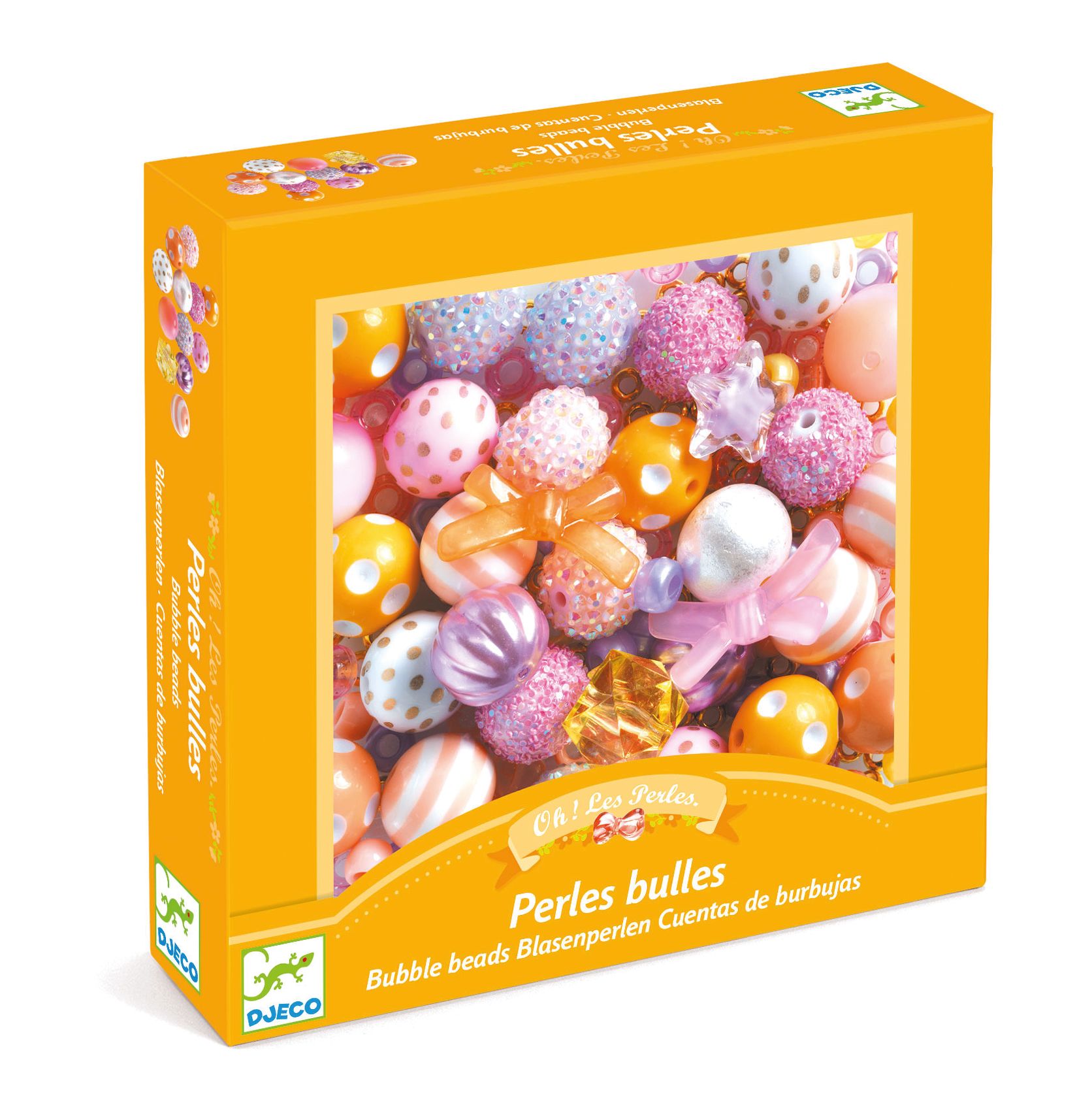 Bubble beads. Gold