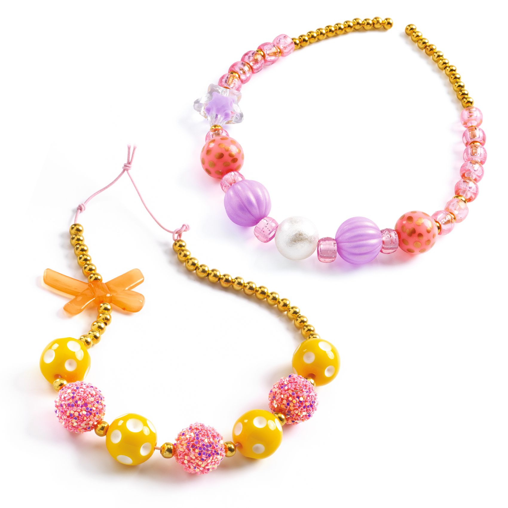 Bubble beads. Gold