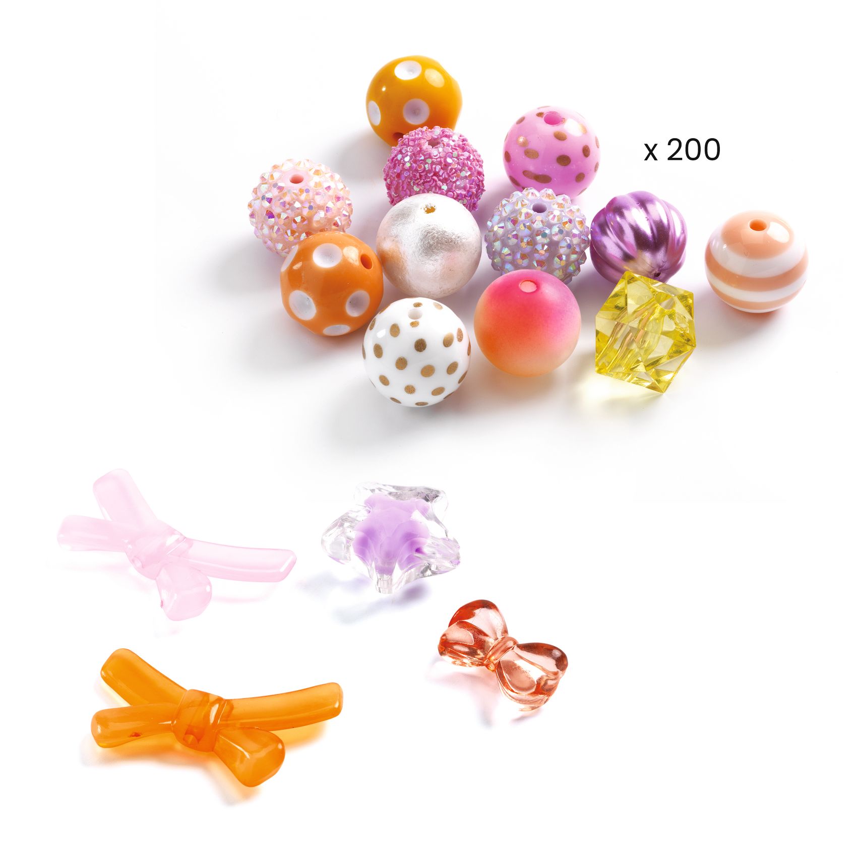 Bubble beads. Gold