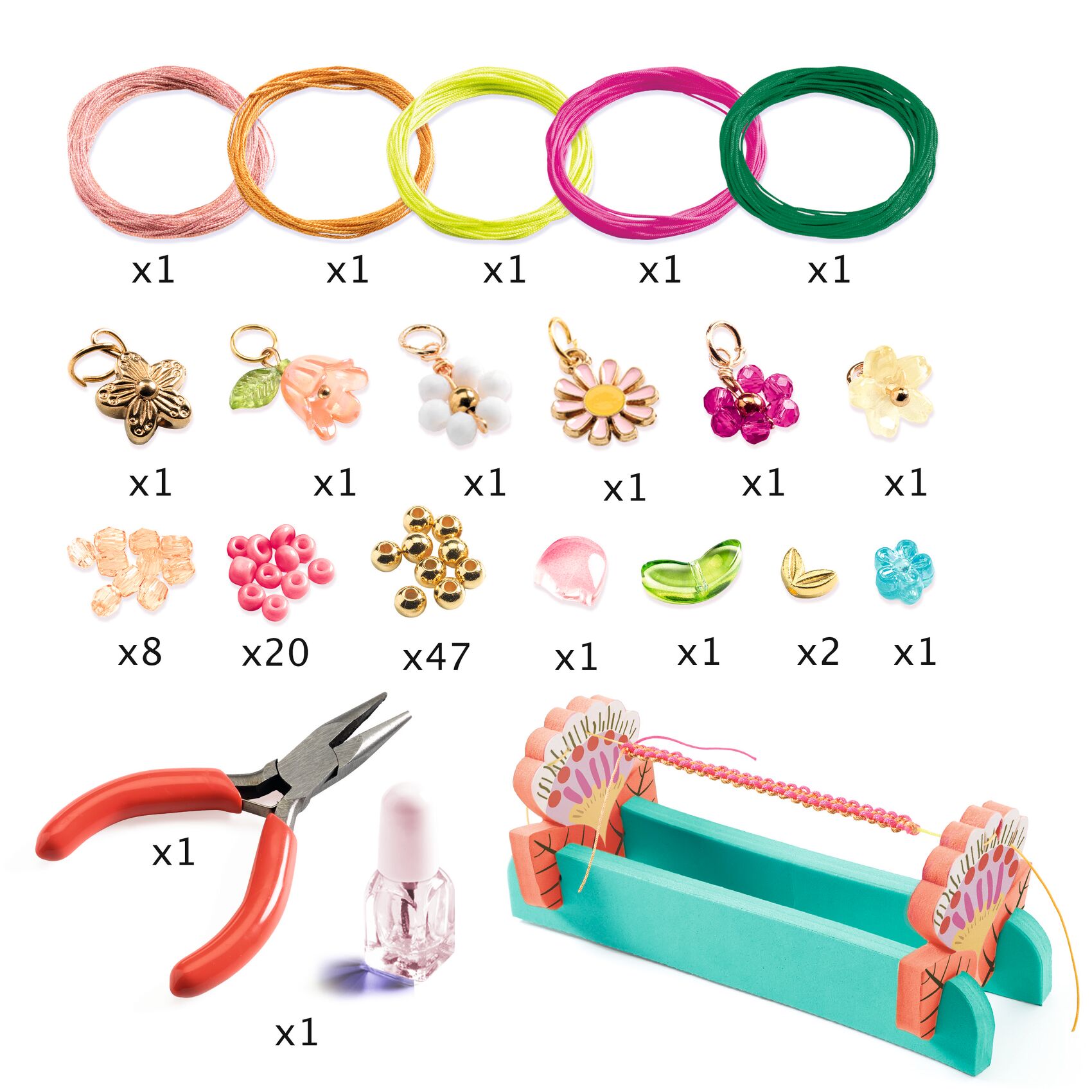 Pink macrame bracelets
