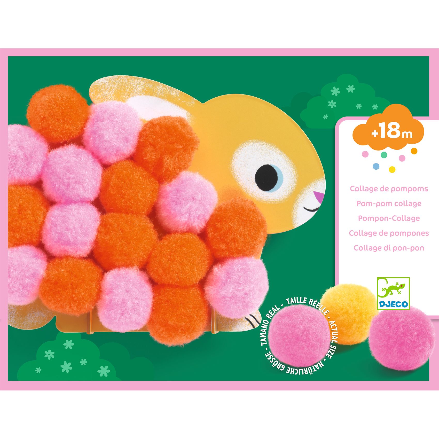 Pom-pom Collage – Animals and Pom-pom Circles