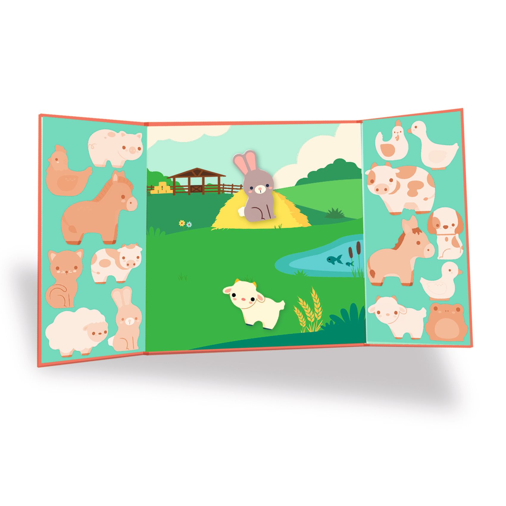 Thick and repositionable stickers - Farm animals