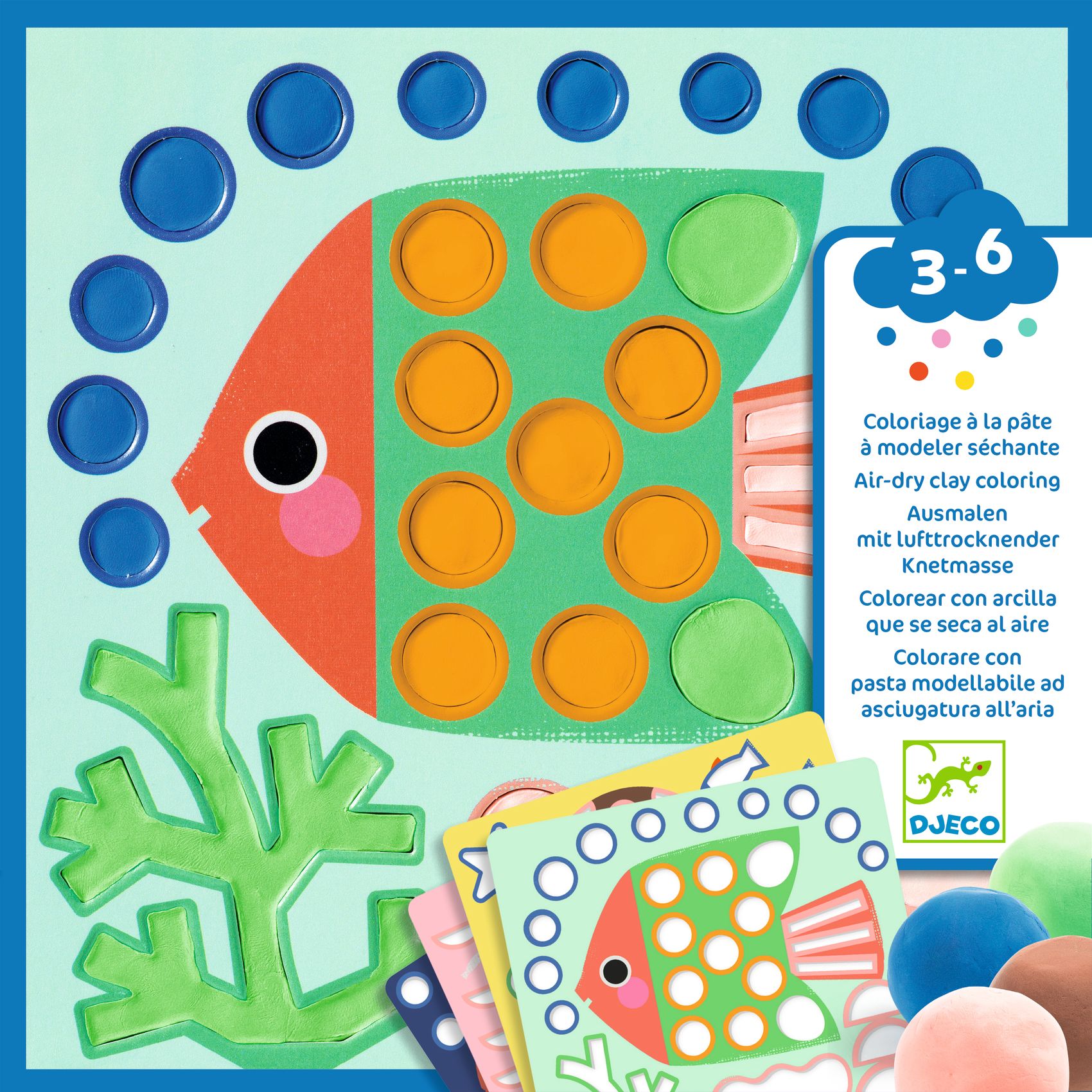 Air-dry clay coloring – Cheeky Underwater