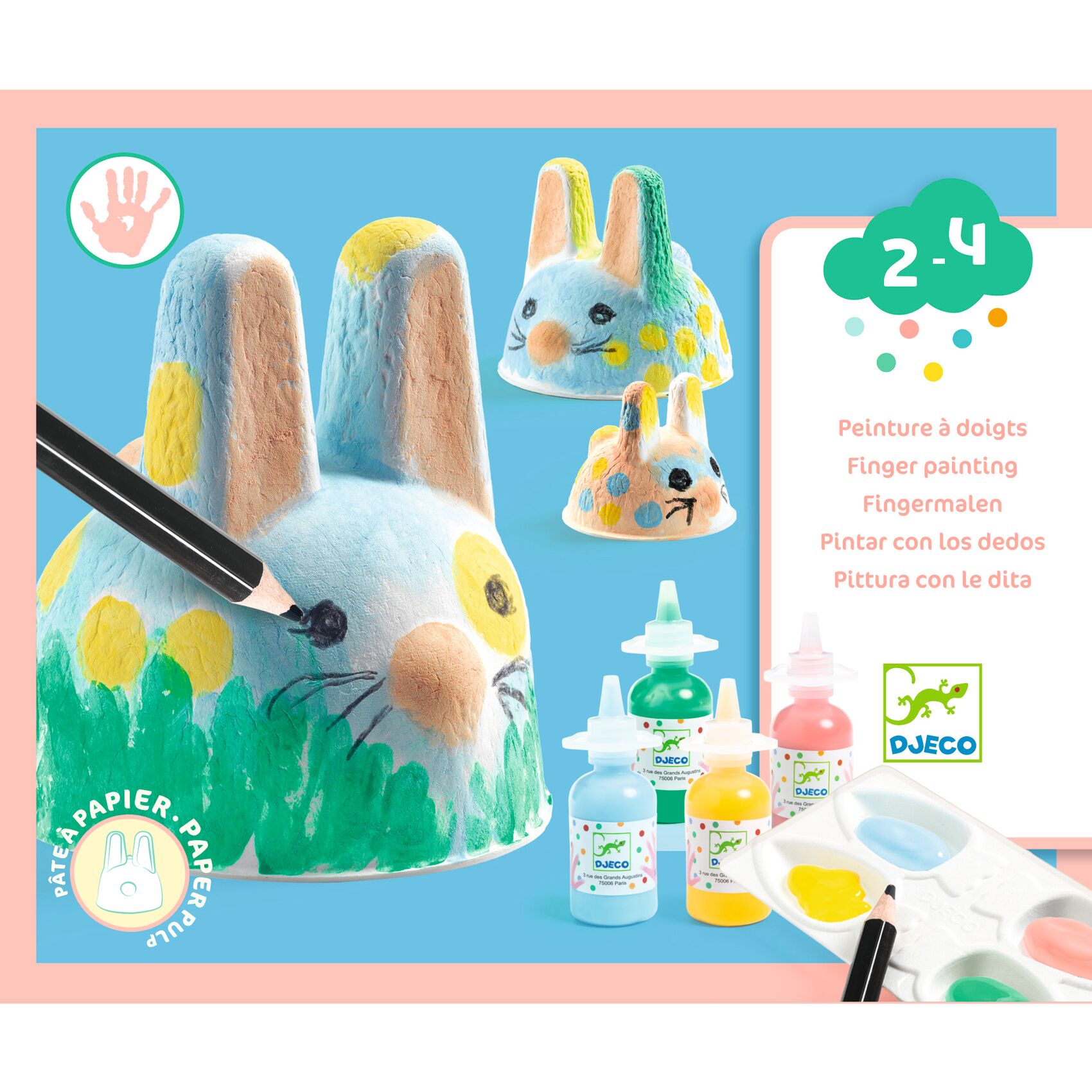 Finger Painting – Bunny Trio