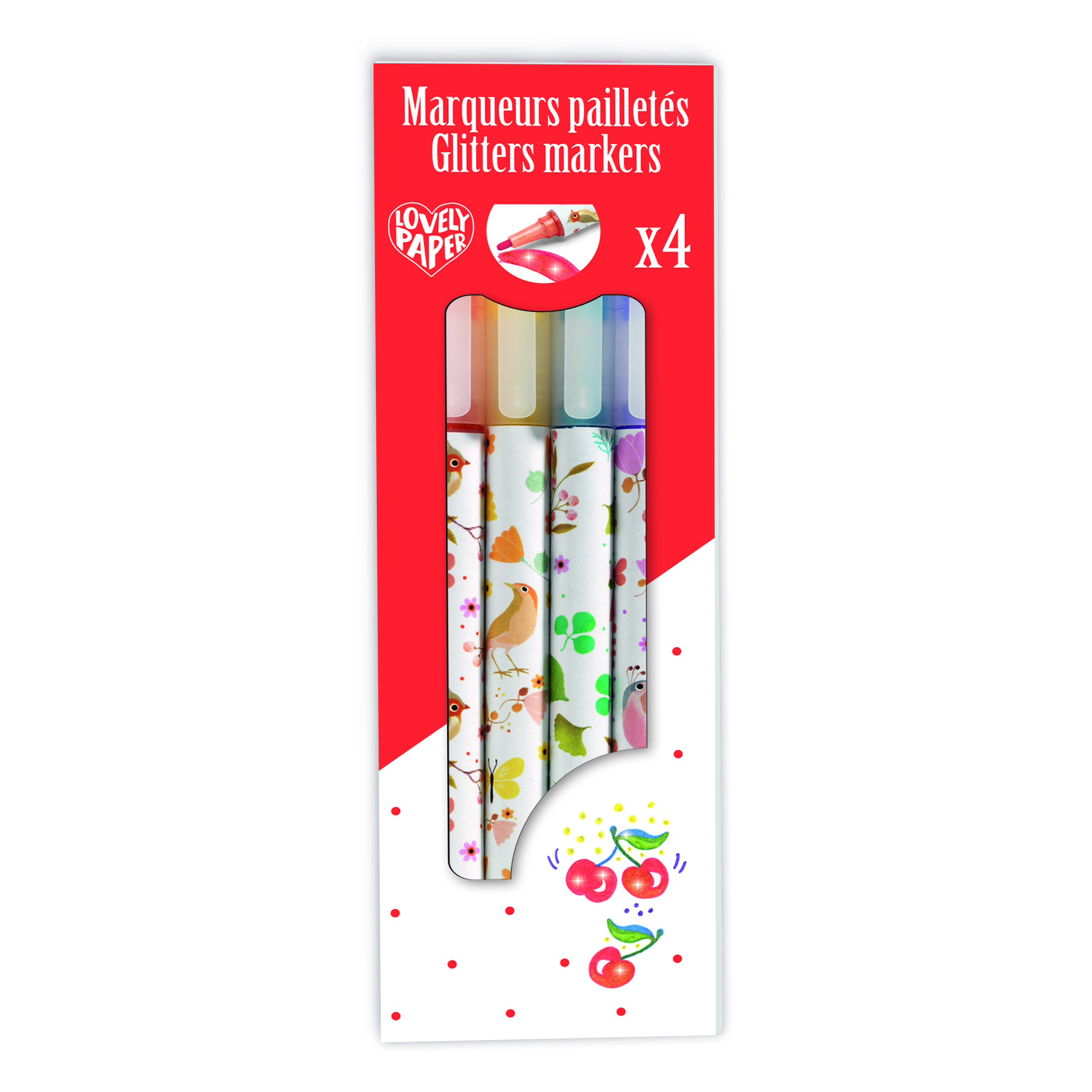 4 Tinou glitter markers