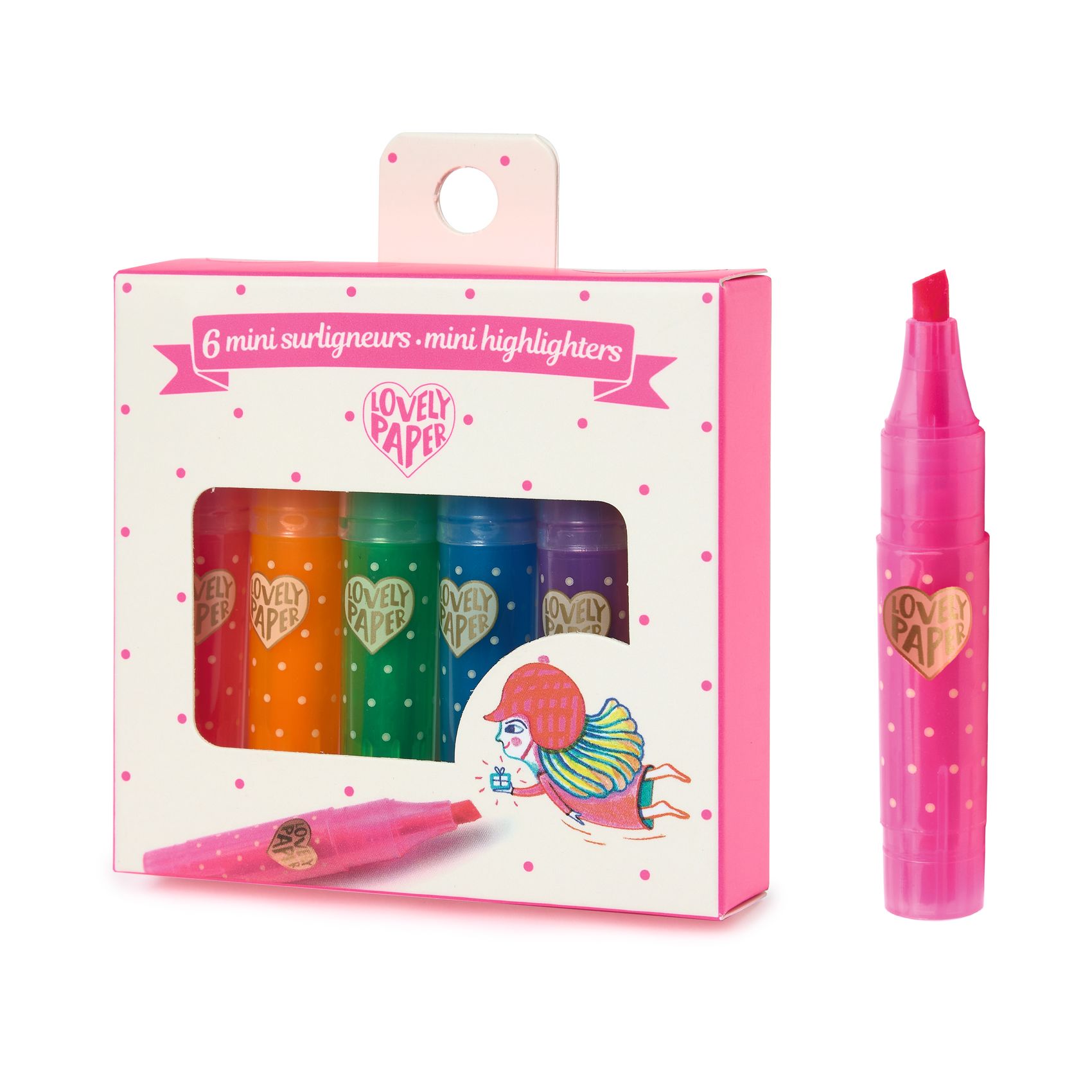 6 neon gel fluo highlighters