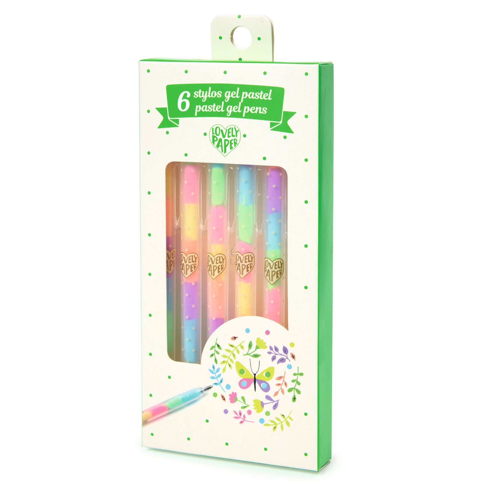 6 pastel gel pens