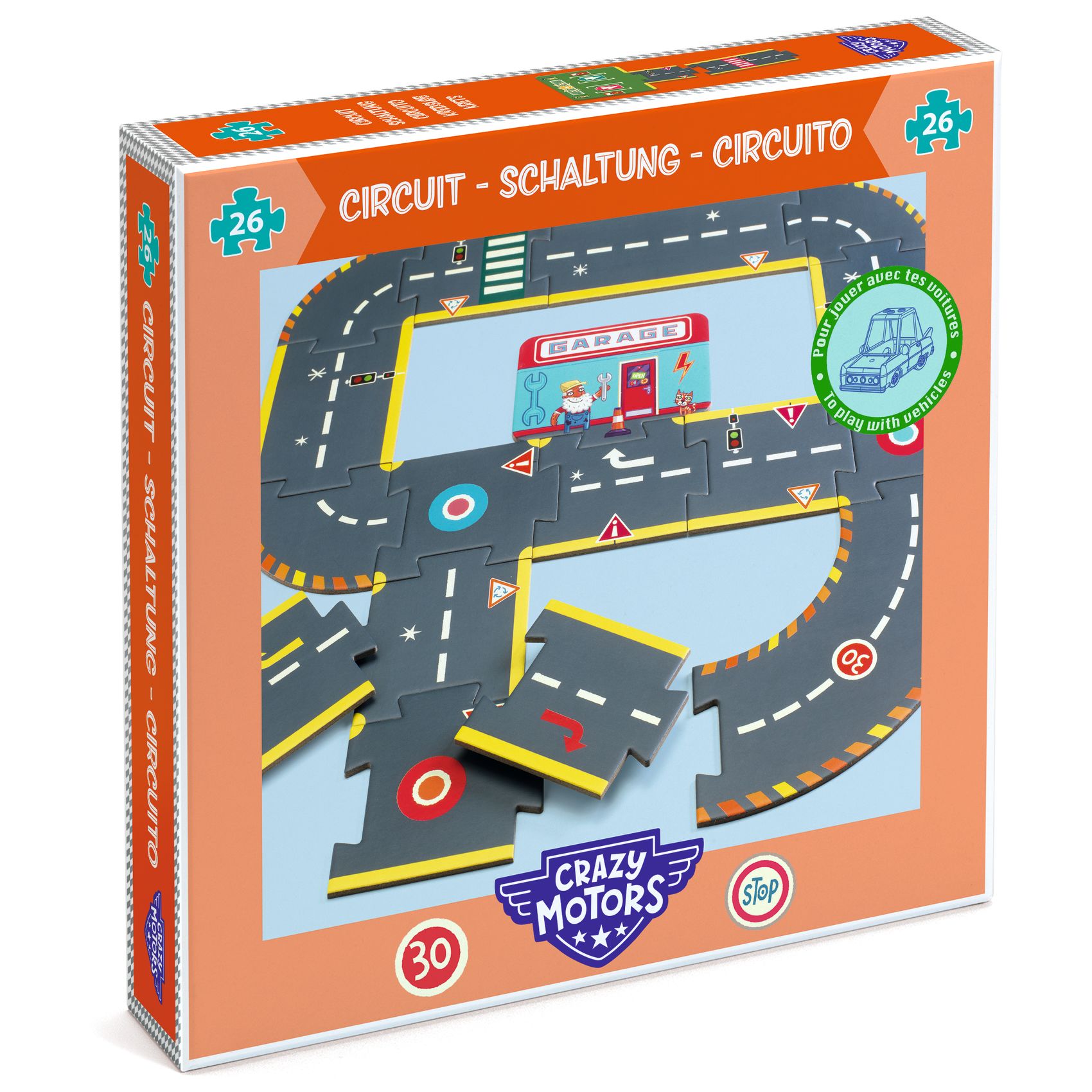 City circuit- giant puzzle - 26 pcs