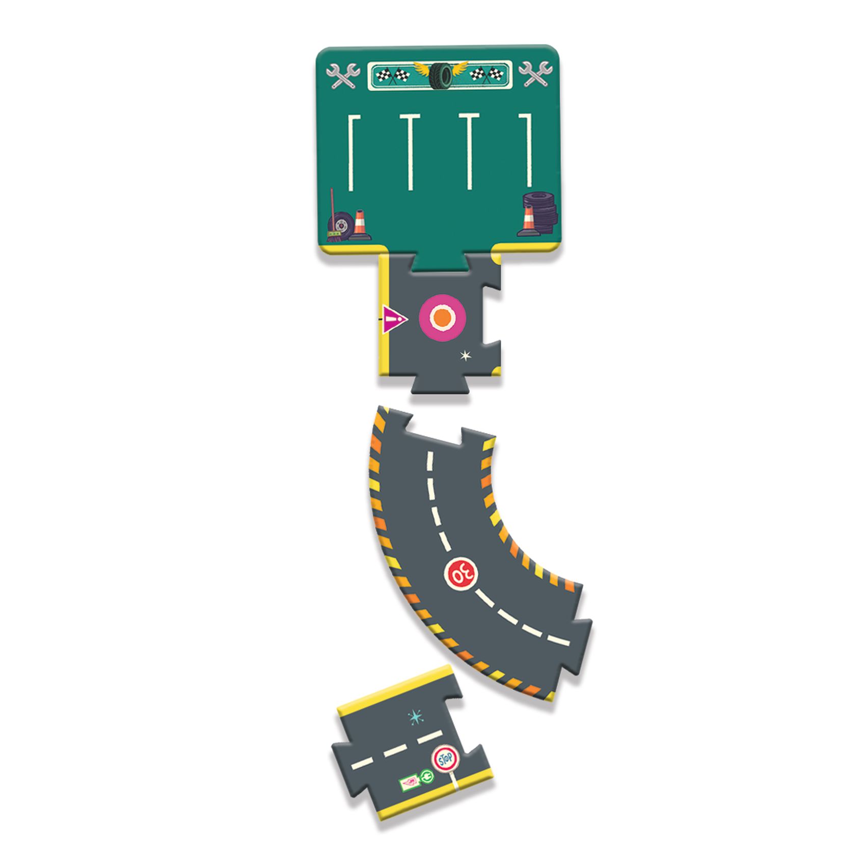 City circuit- giant puzzle - 26 pcs