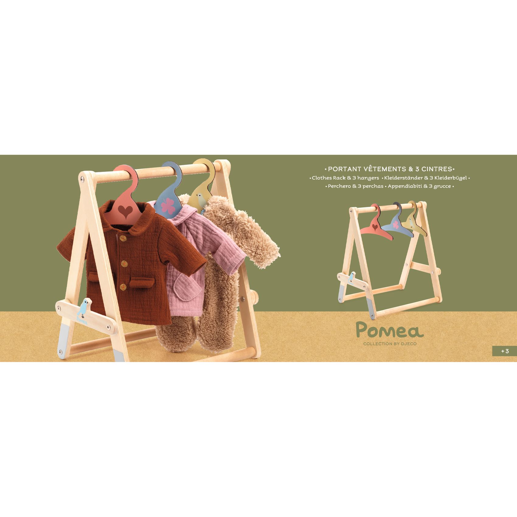 Clothes Rack & 3 hangers