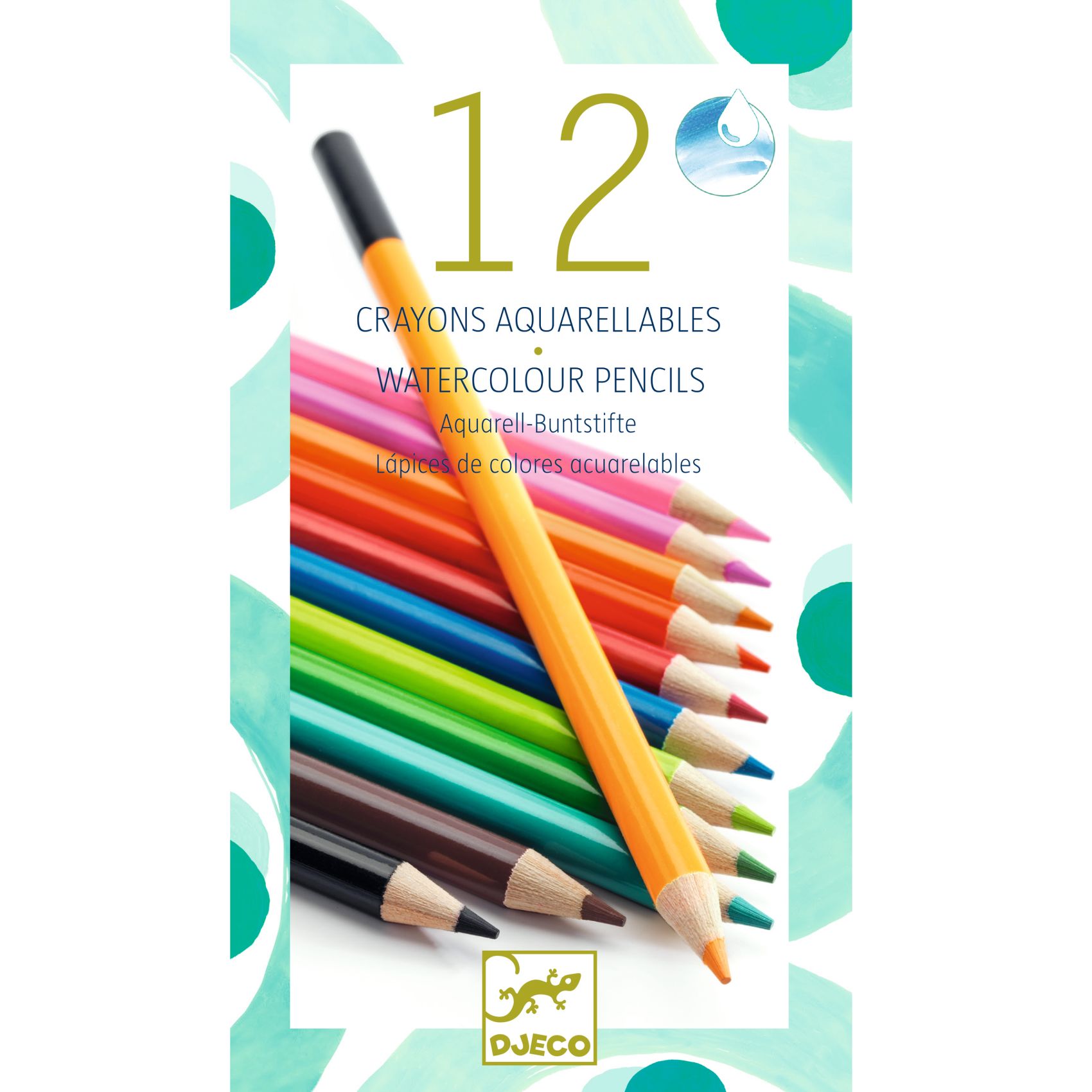 12 watercolour pencils