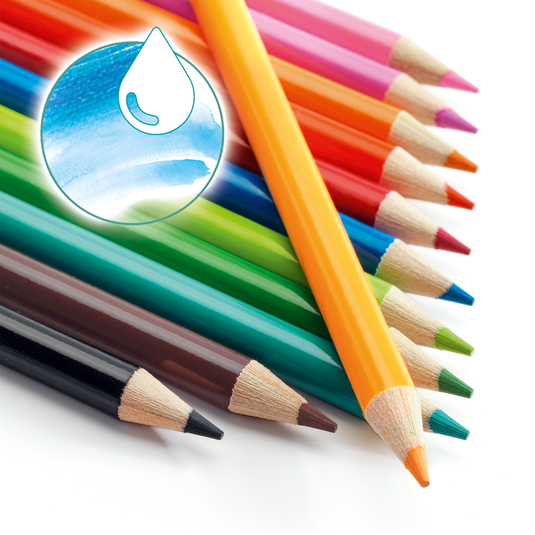 12 watercolour pencils