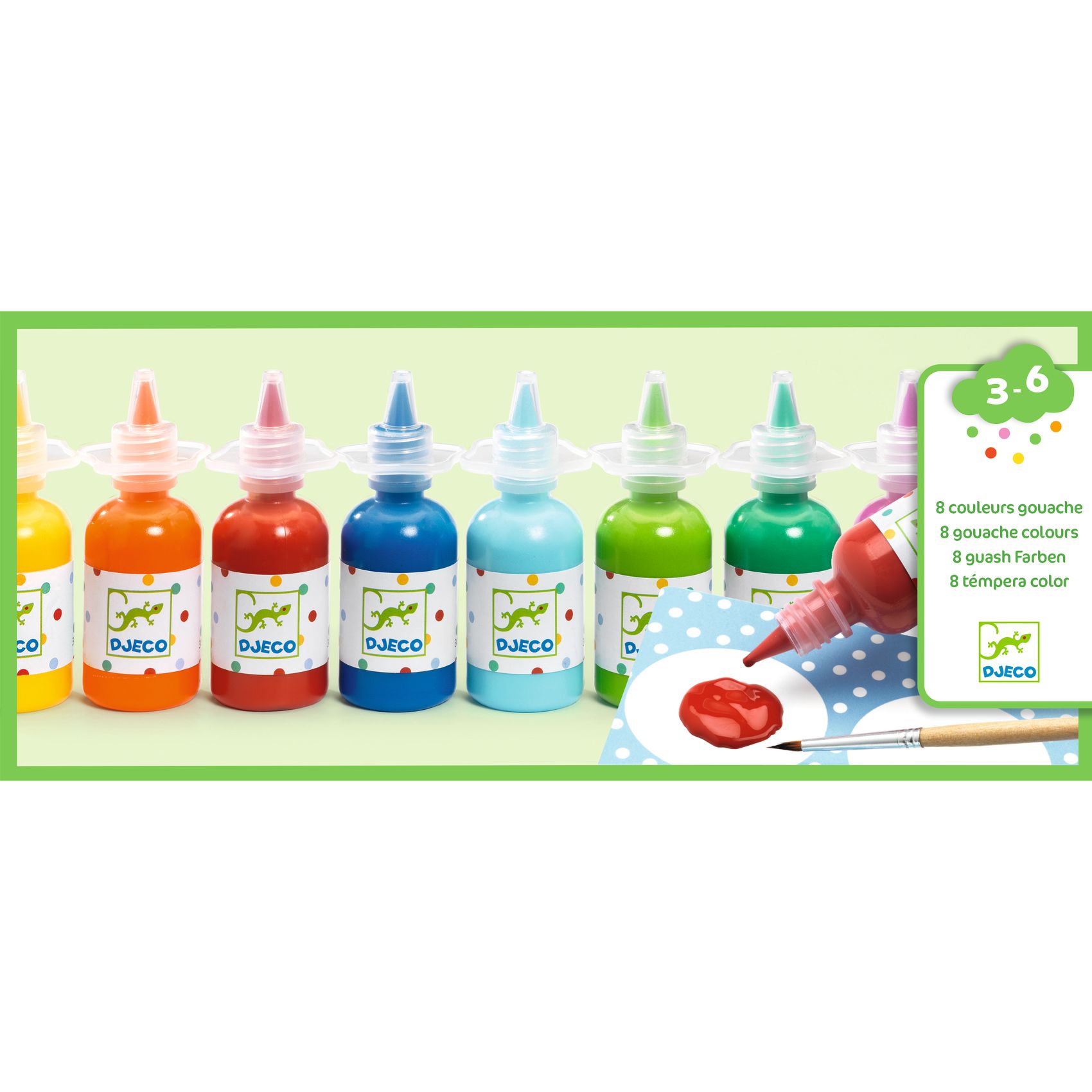 8 bottles of poster paint