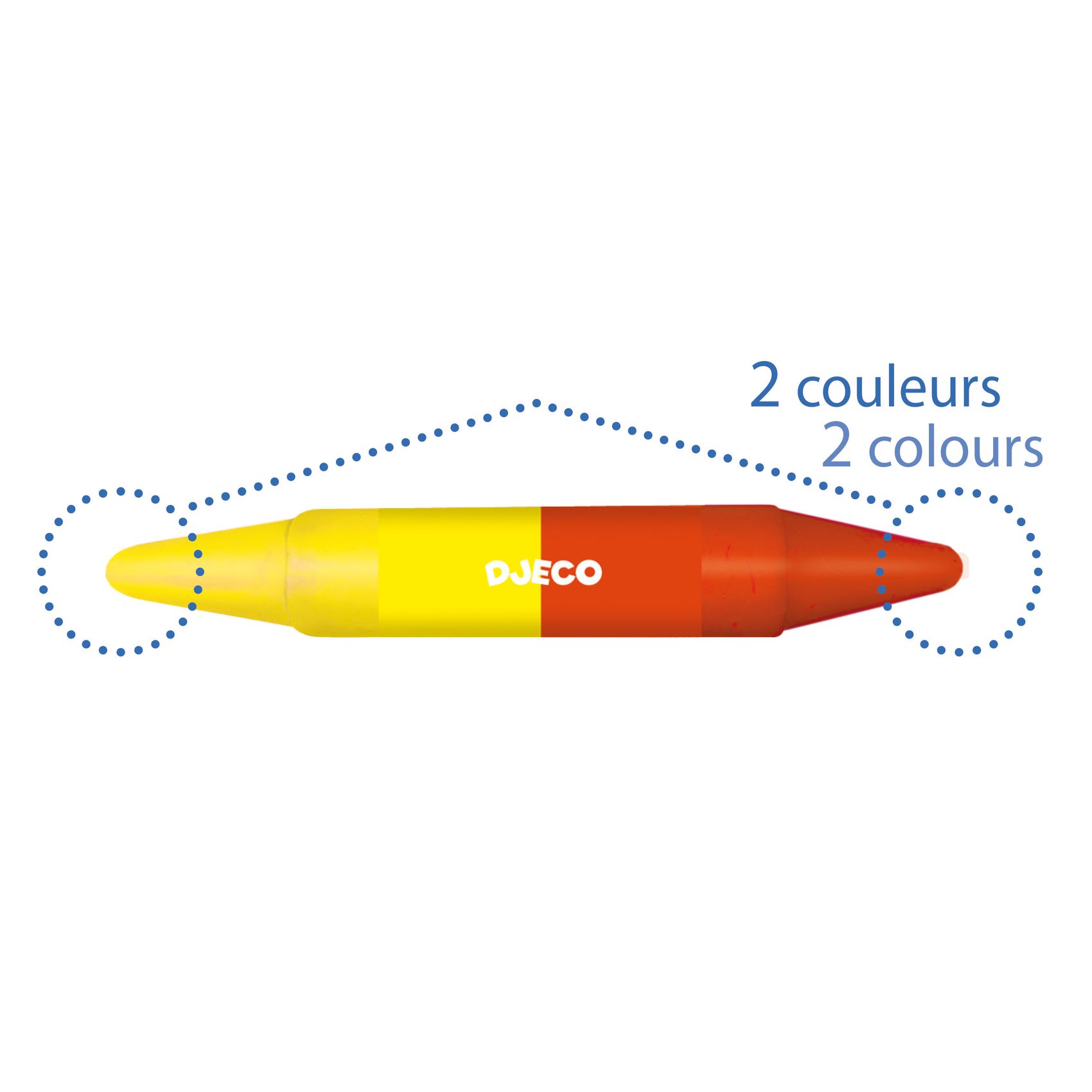 8 Double-end wax crayons