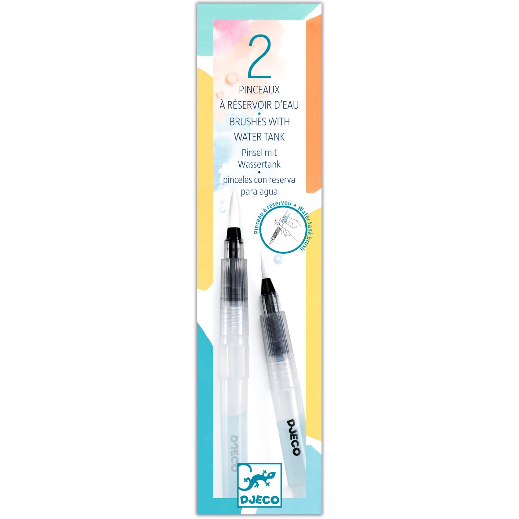 2 brushes with water tanks