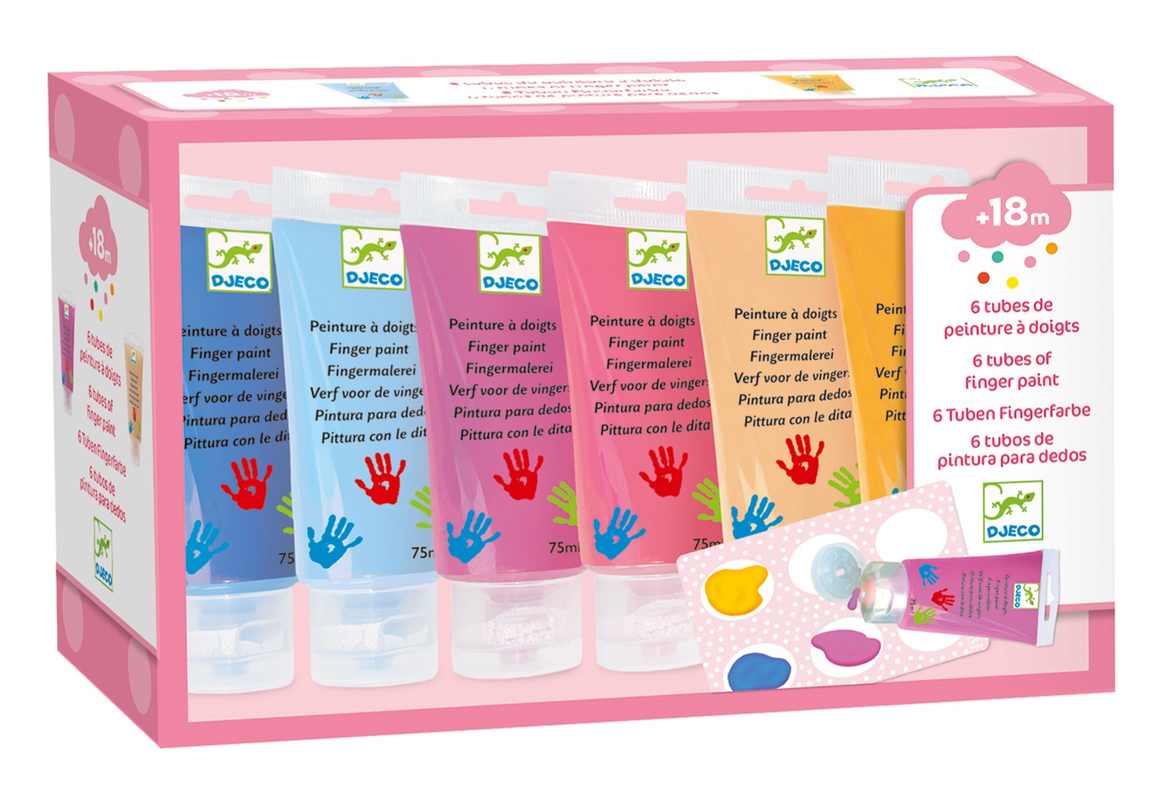 6 finger paints tubes - sweet