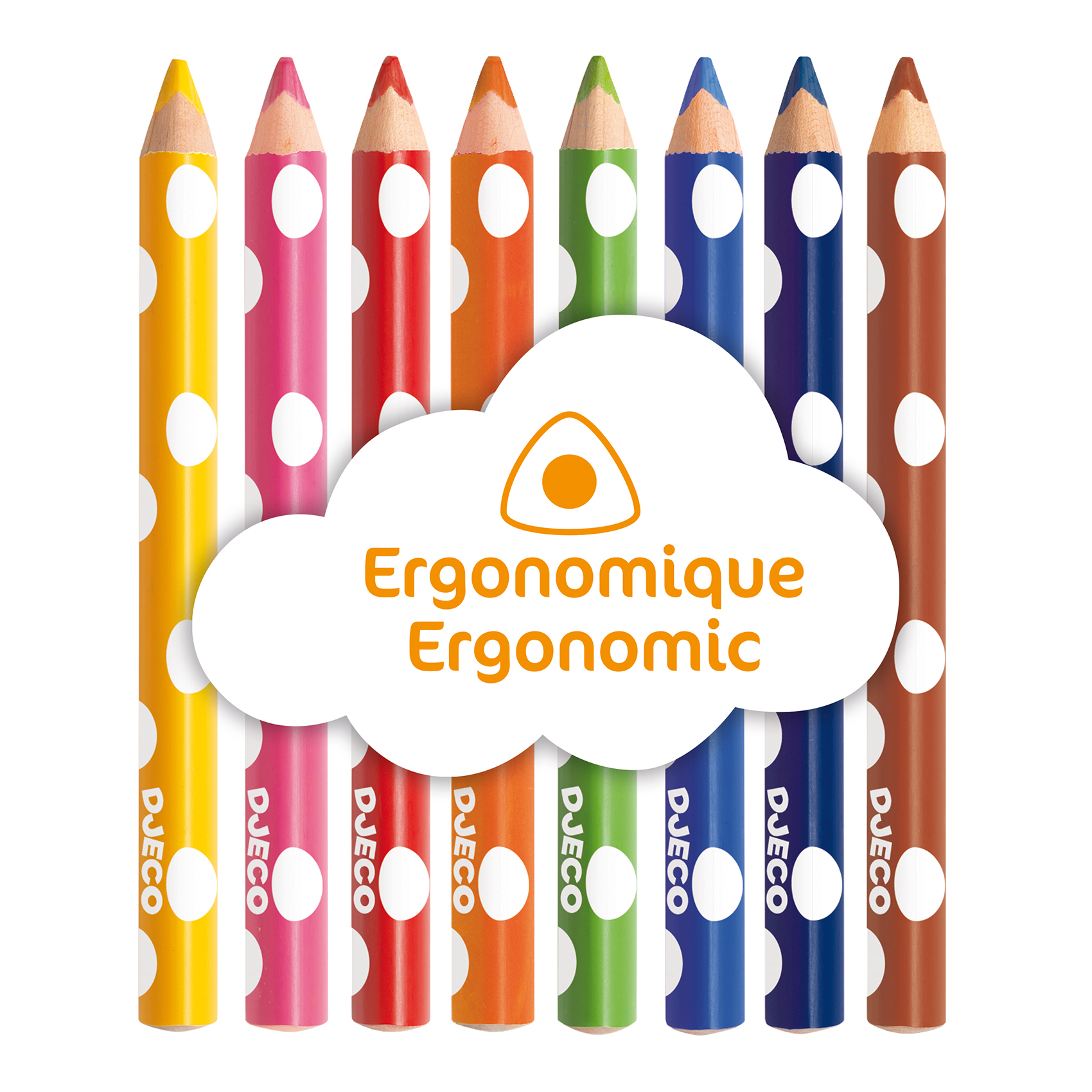 8 colouring pencils for little ones
