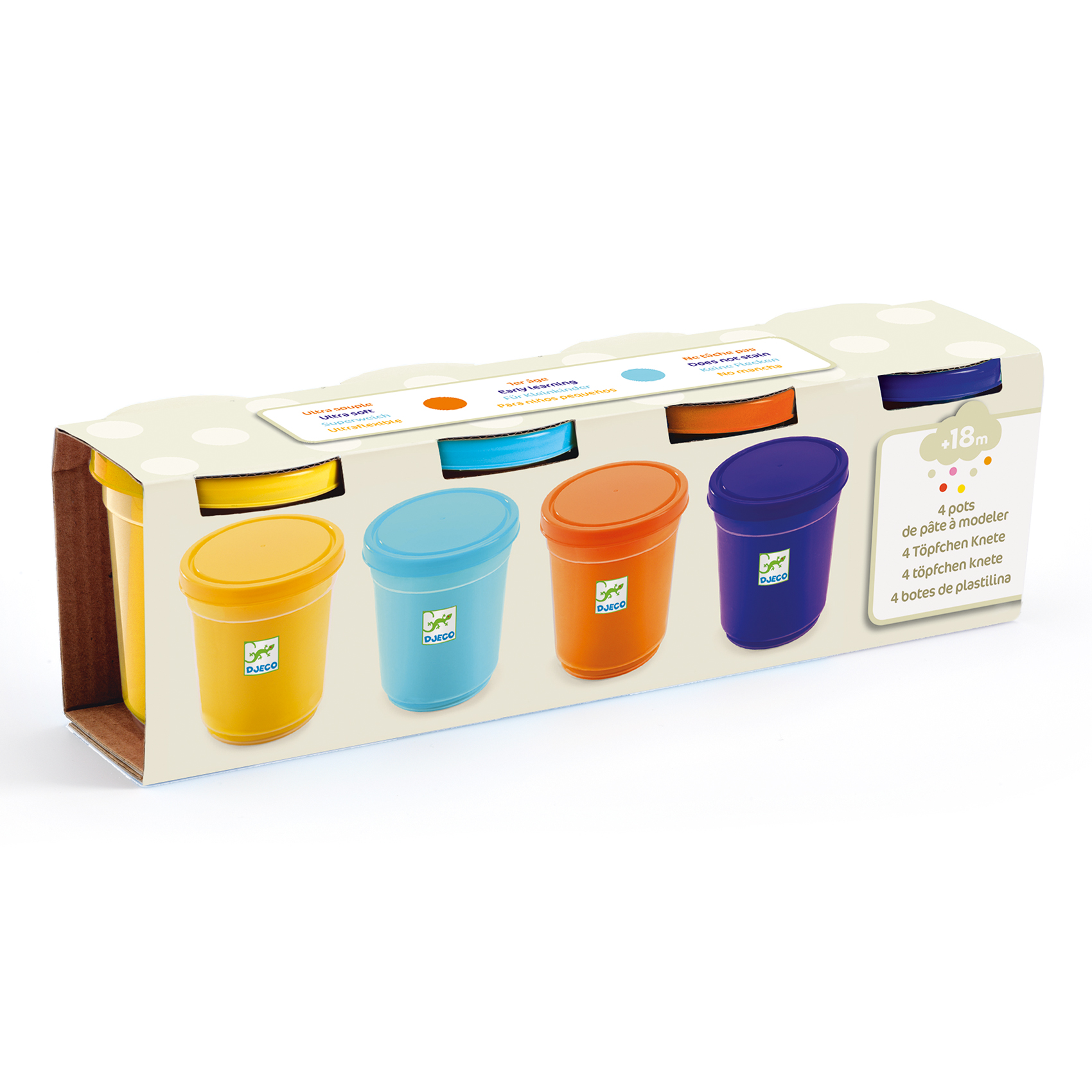4 tubes of play dogh - nature