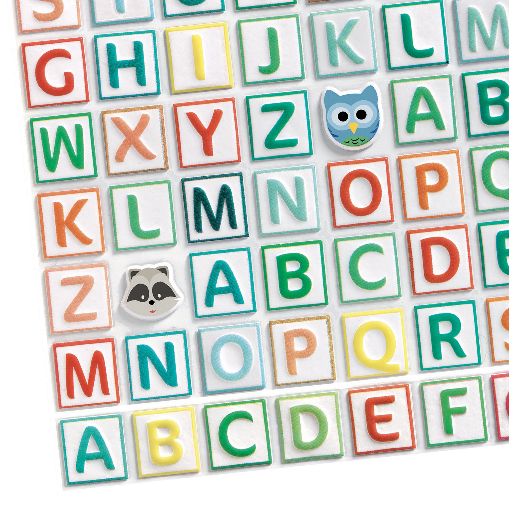 Alphabet stickers