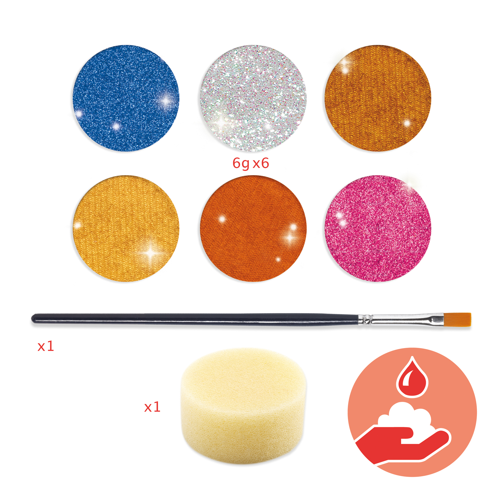 Palette 6 colours - Metallic