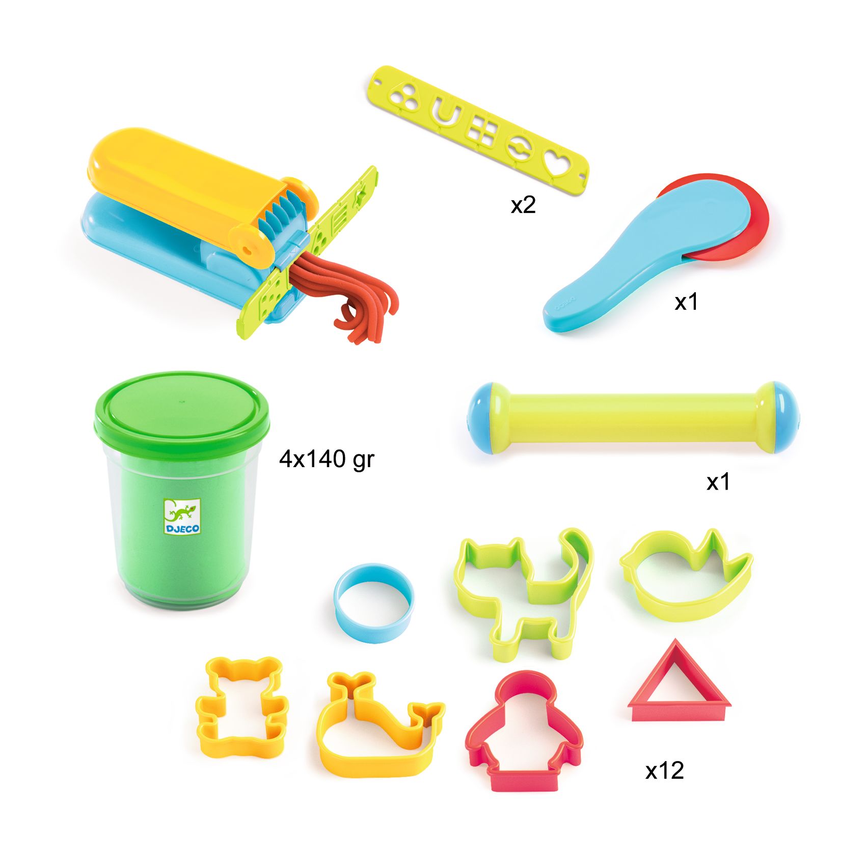 Introduction to dough 4 tubes / 21 tools