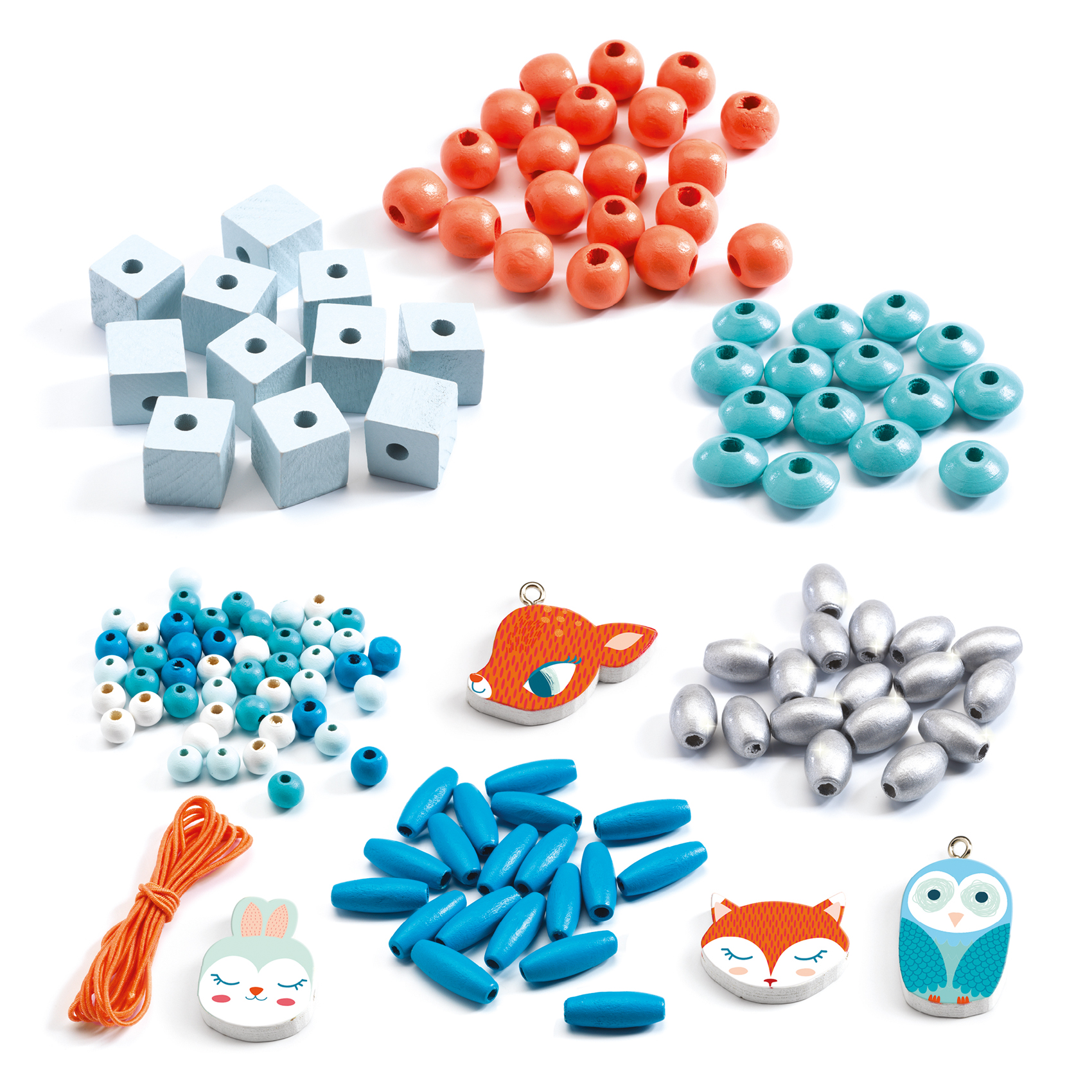 Wooden beads. Small animals