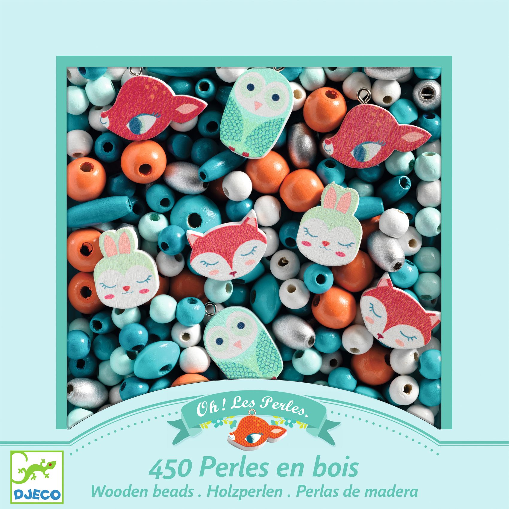 Wooden beads. Small animals