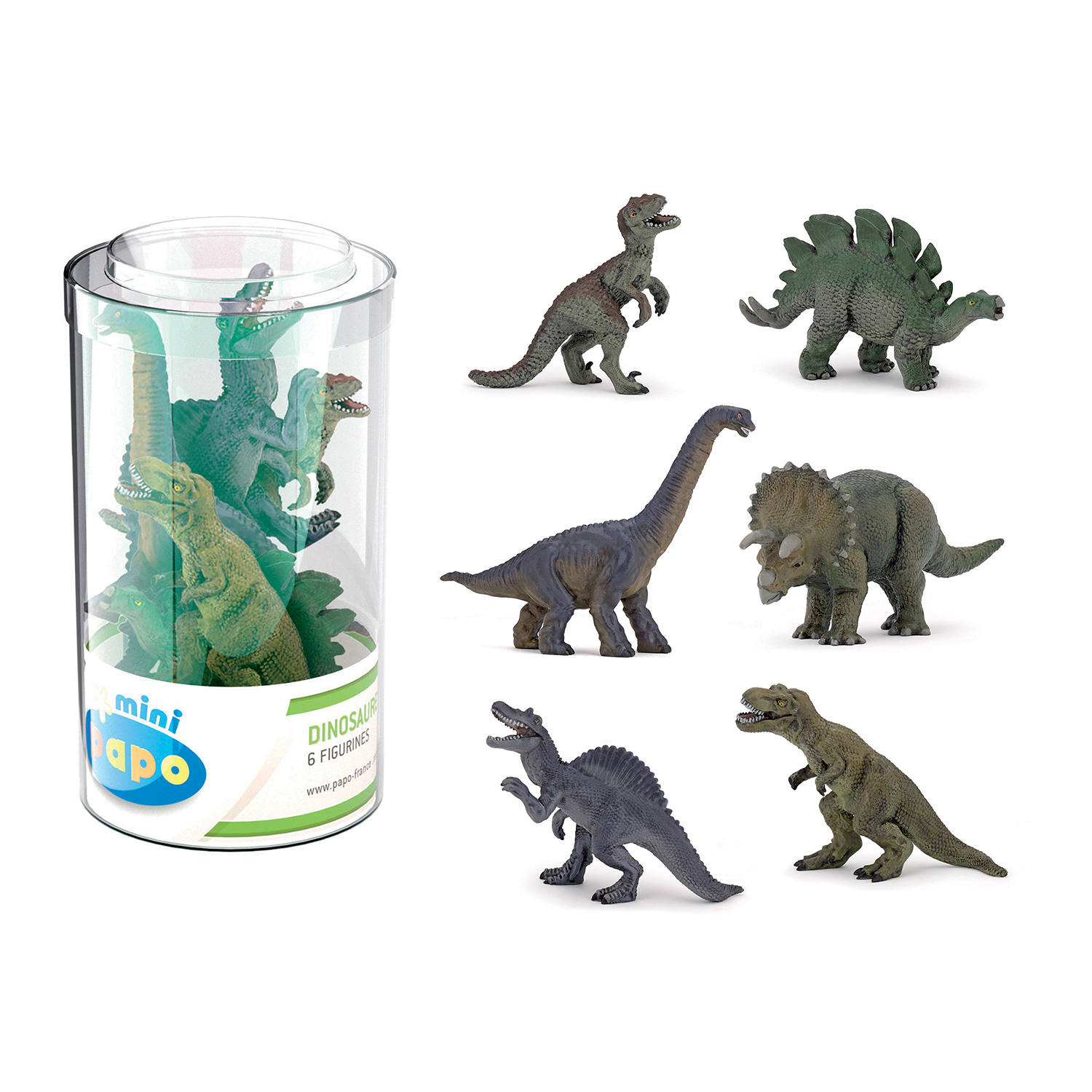 Mini PLUS Dinosaurs Set 1 (Tube. 6 pcs)