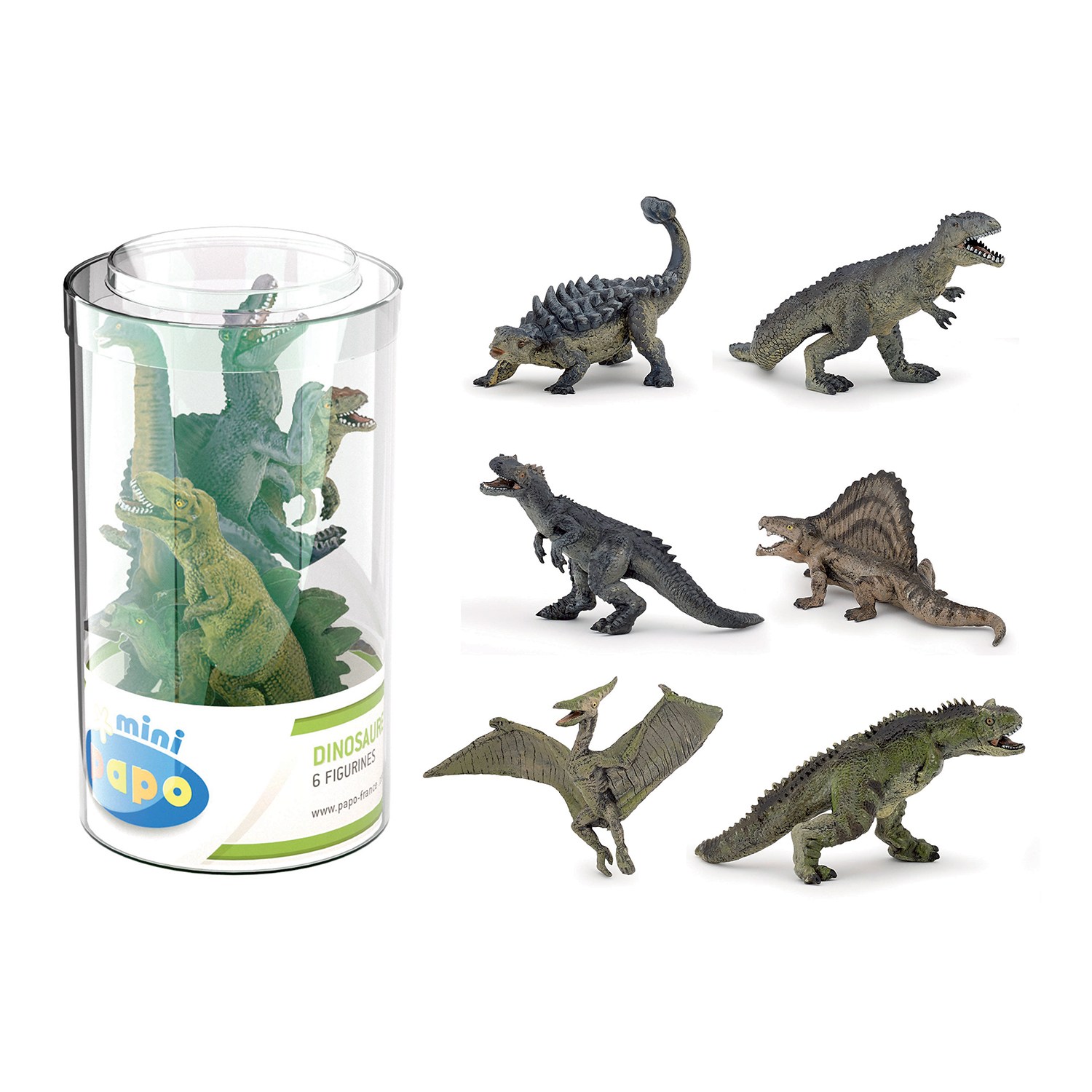 Mini PLUS Dinosaurs Set 2 (Tube. 6 pcs)