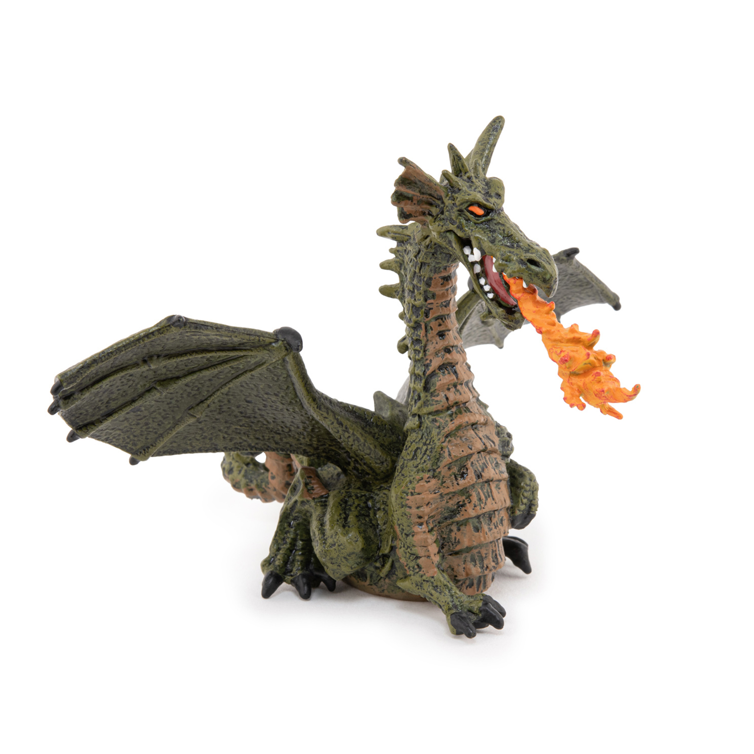 Green winged dragon with flame