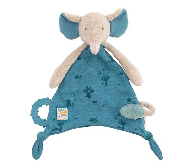 Elephant comforter with pacifier holder Sous mon baobab