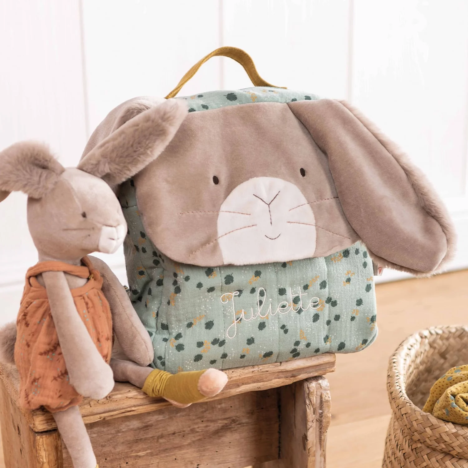 Clay rabbit backpack Trois Petits Lapins