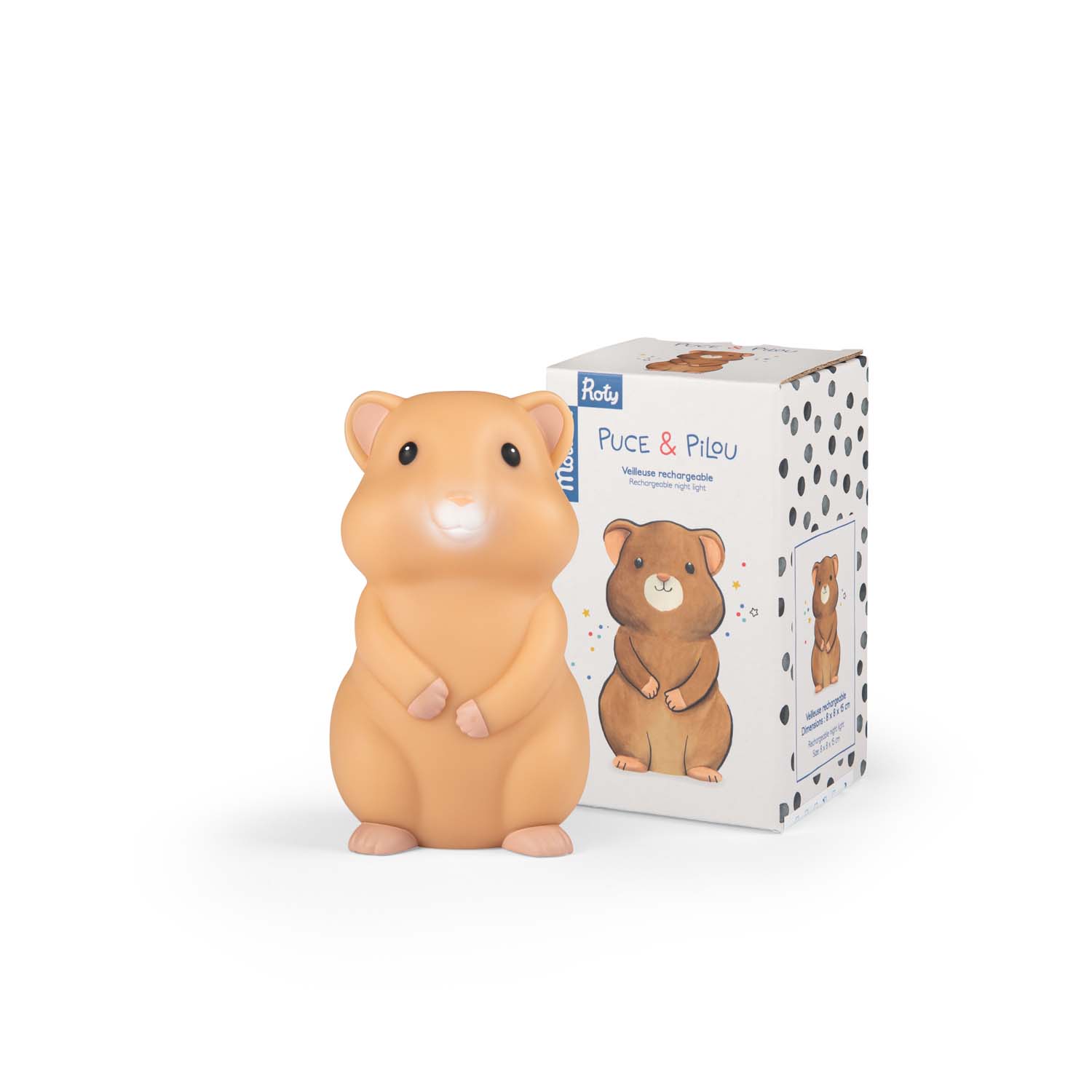 Hamster night light (USB) Puce & Pilou
