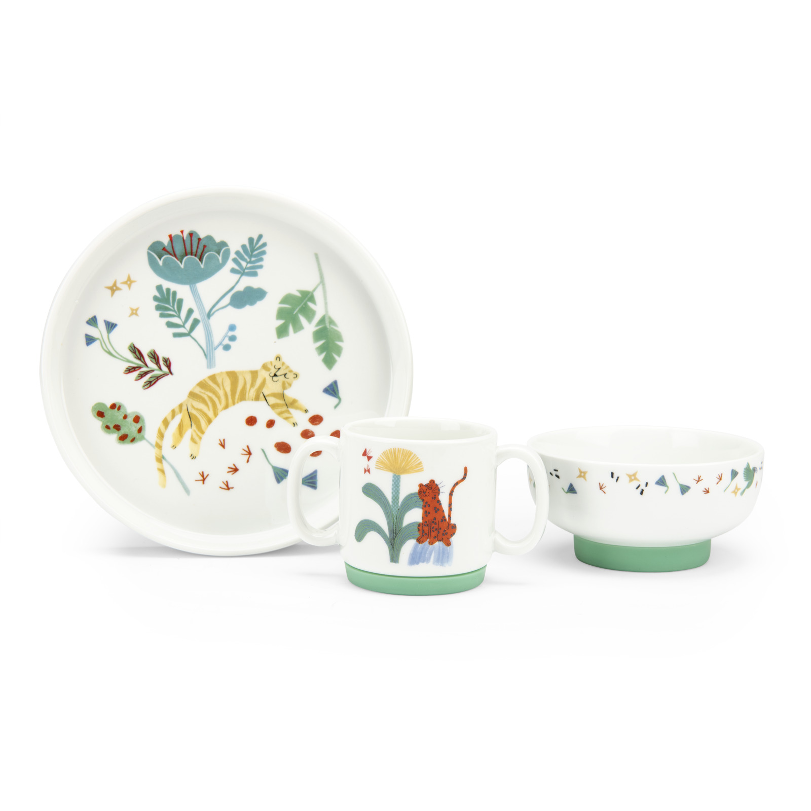 Porcelain dish set La forêt Mawa