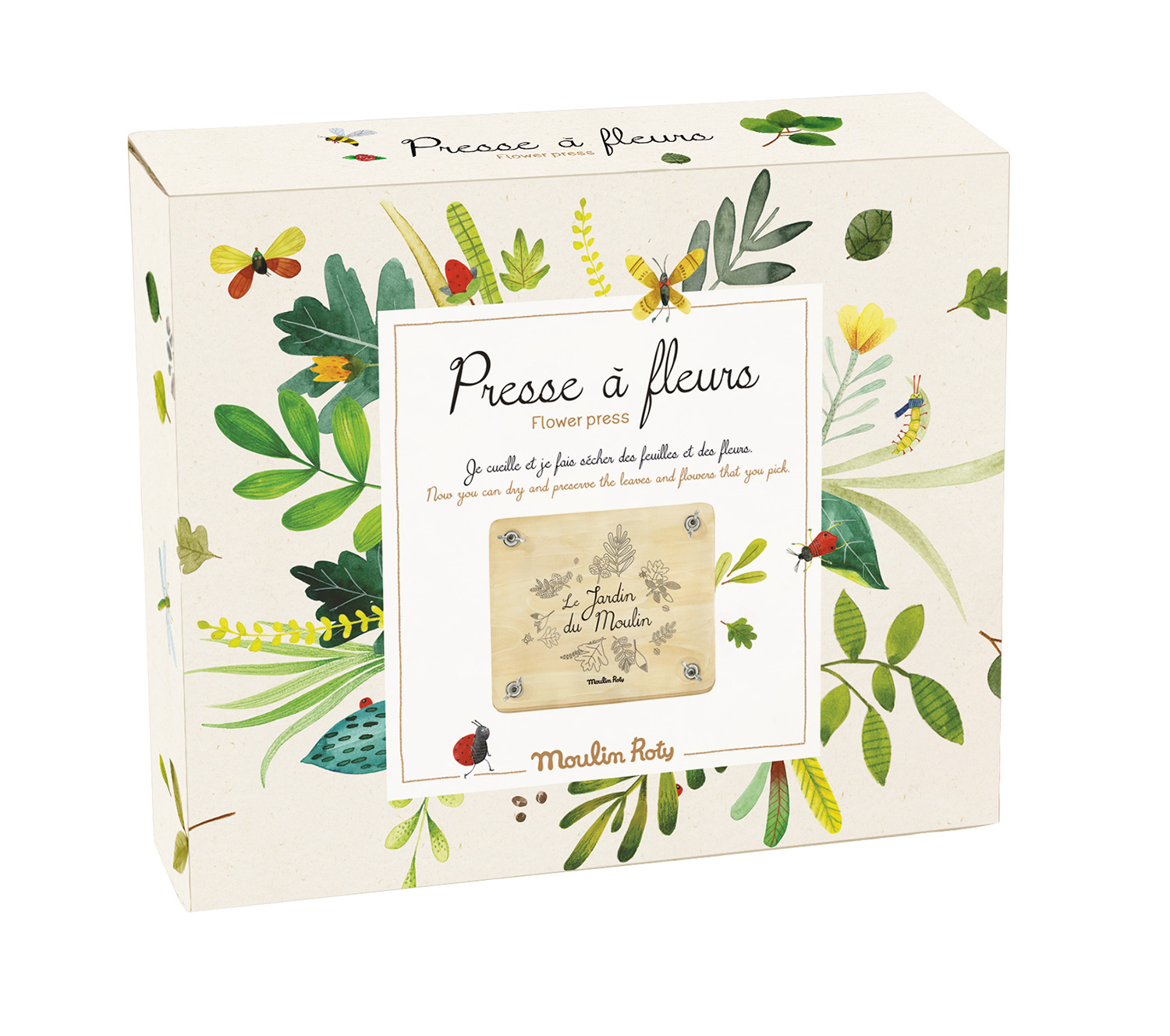 EN - Flower press Le jardin du moulin (English)