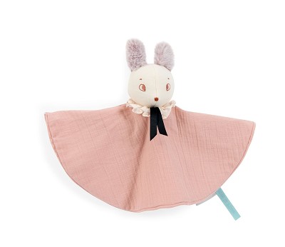 Brume the mouse pink muslin comforter Après la pluie