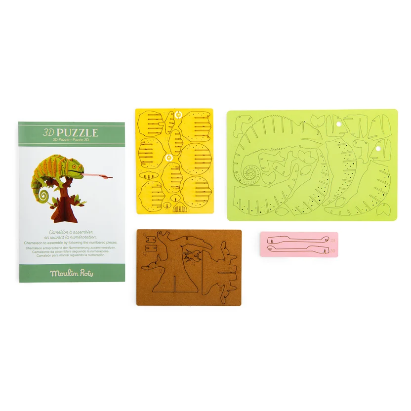 Chameleon 3D puzzle Tout autour du monde