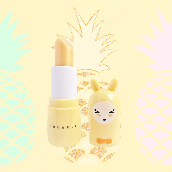 LIP BALM PINEAPPLE GLITTER GOLD - YELLOW