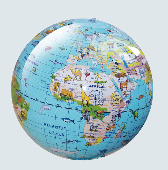 My inflatable Globe 30cm - Animals