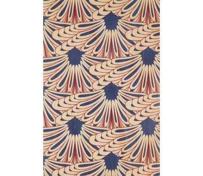 kort: art deco blue feathers
