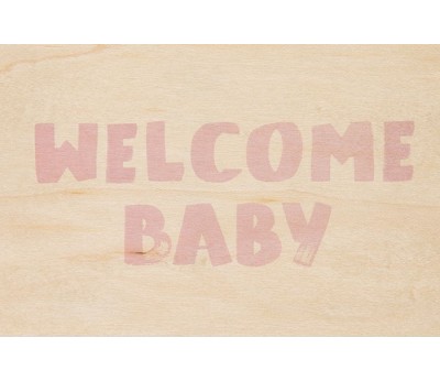 kort: painted words baby pink